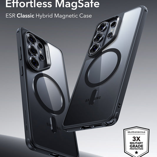 MagSafe-kotelo Samsung Galaxy S26 Ultra, ESR, Classic Hybrid, Läpinäkyvä Musta