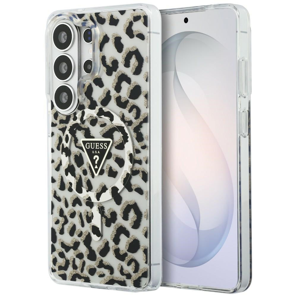 MagSafe-kotelo Samsung Galaxy S26 Ultra S948:lle, Guess, IML Leopard -kuosi, Musta