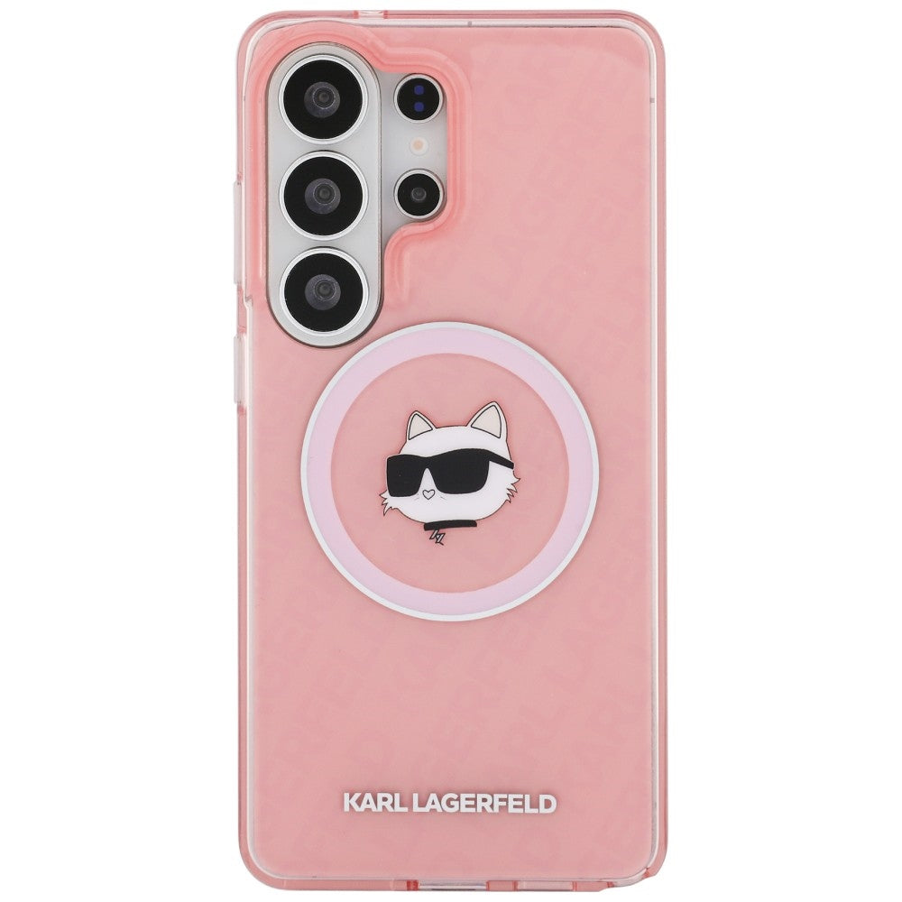 MagSafe-kotelo Samsung Galaxy S26 Ultra S948:lle, Karl Lagerfeld, IML Choupette Head on KL Repeated Logo, Pinkki