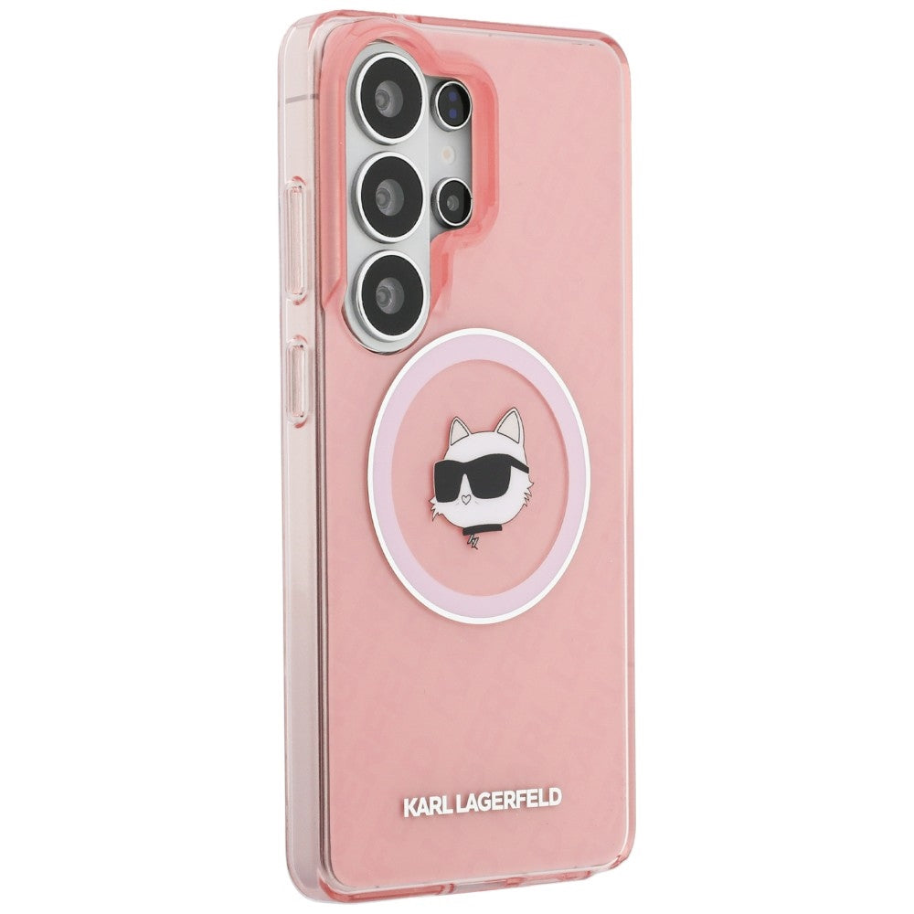 MagSafe-kotelo Samsung Galaxy S26 Ultra S948:lle, Karl Lagerfeld, IML Choupette Head on KL Repeated Logo, Pinkki