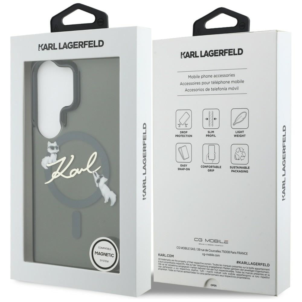 MagSafe-kotelo Samsung Galaxy S26 Ultra S948:lle, Karl Lagerfeld, IML Choupette Karl Script Logo, Musta