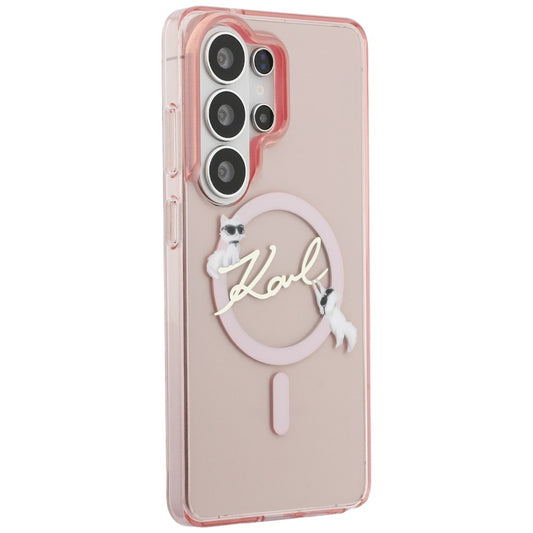MagSafe-kotelo Samsung Galaxy S26 Ultra S948:lle, Karl Lagerfeld, IML Choupette Karl Script Logo, Pinkki