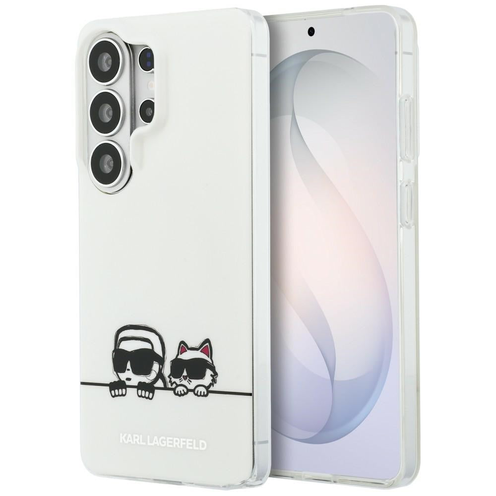 MagSafe-kotelo Samsung Galaxy S26 Ultra S948:lle, Karl Lagerfeld, IML Karl & Choupette Peekaboo -logo, Valkoinen.