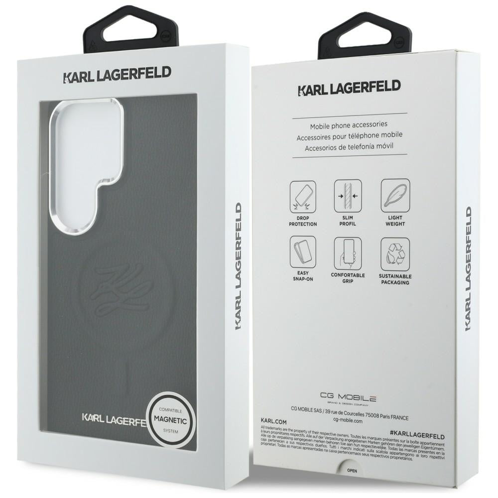 MagSafe-kotelo Samsung Galaxy S26 Ultra S948:lle, Karl Lagerfeld, Initial Logo Debossed, Musta