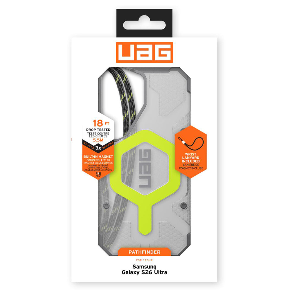MagSafe-kuori Samsung Galaxy S26 Ultra S948:lle, Urban Armor Gear, Pathfinder Clear, Vihreä