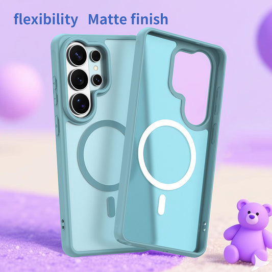 MagSafe-kotelo Samsung Galaxy S26 Ultra -puhelimelle, Techsuit, HaloFrost II, Vaaleanvihreä