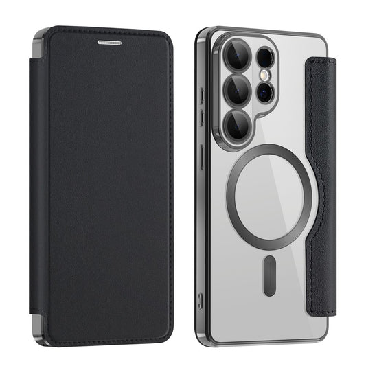 MagSafe-kotelo Samsung Galaxy S26 Ultra -puhelimelle, Techsuit, SmartMag Book, Musta