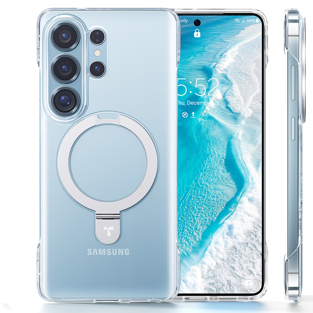 MagSafe-kotelo Samsung Galaxy S26 Ultra S948:lle, Torras, Ostand Slim, Läpinäkyvä