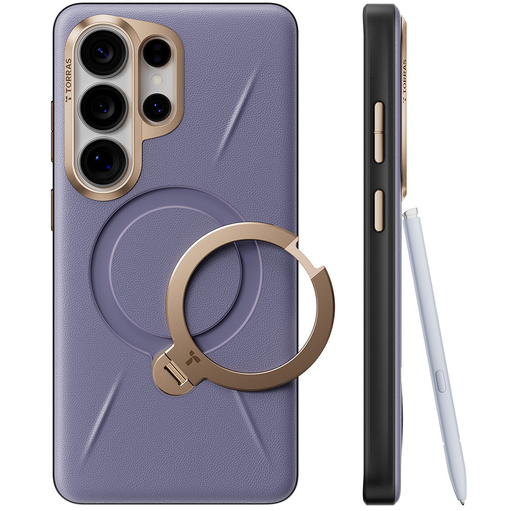 MagSafe-kotelo Samsung Galaxy S26 Ultra S948:lle, Torras, QPRO Leather, Violetti