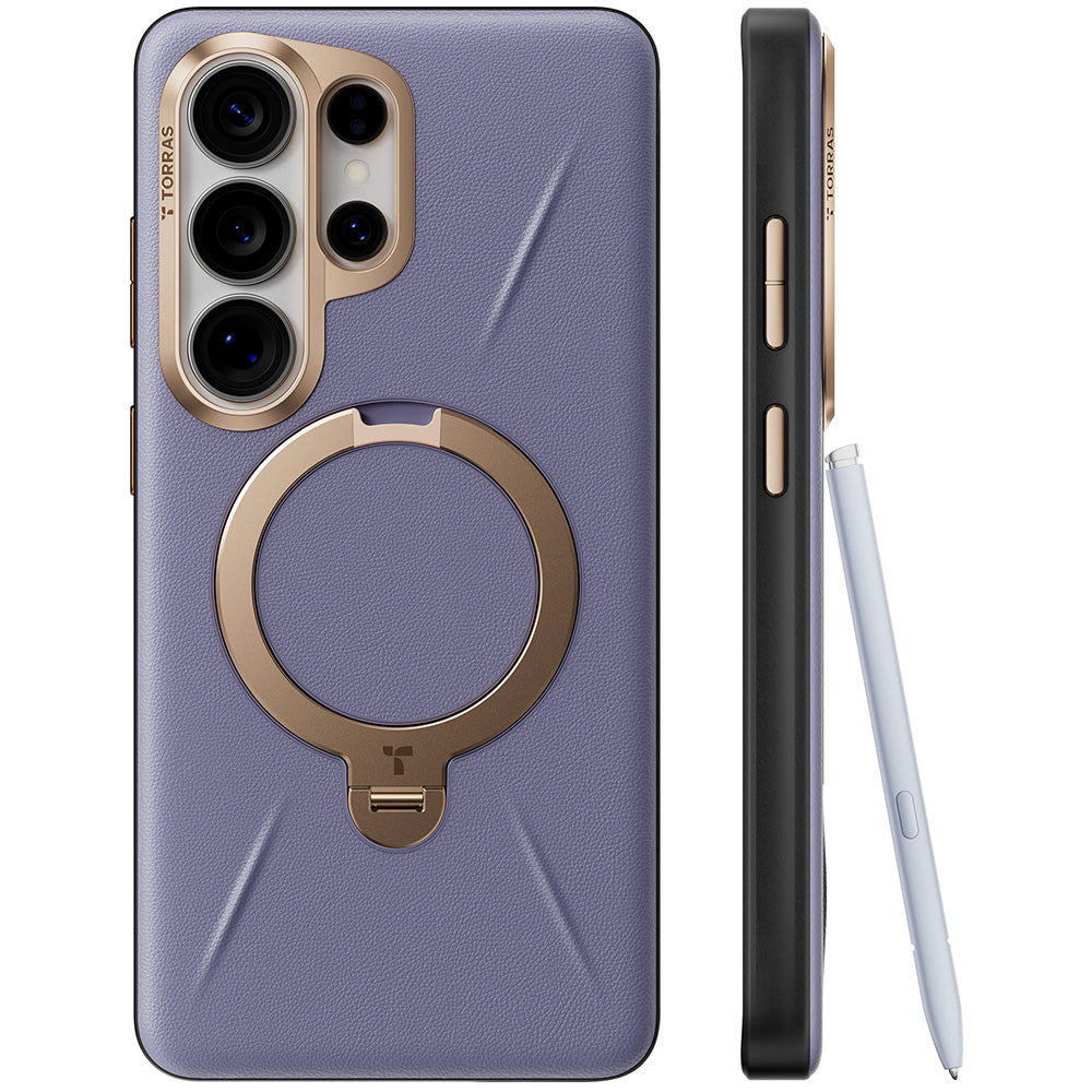 MagSafe-kotelo Samsung Galaxy S26 Ultra S948:lle, Torras, QPRO Leather, Violetti