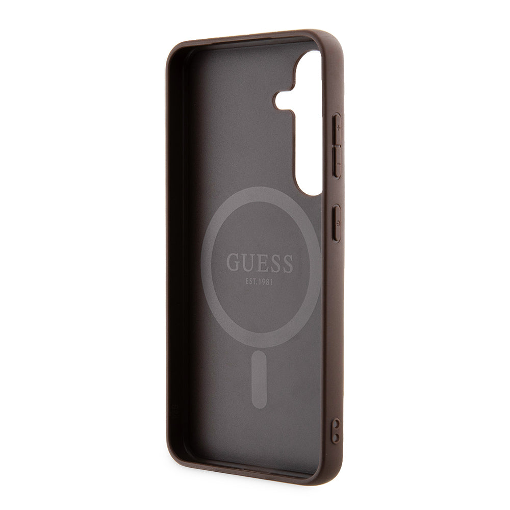 MagSafe-kotelo Samsung Galaxy Z Flip7 F766:lle, Guess, 4G Collection, Ruskea