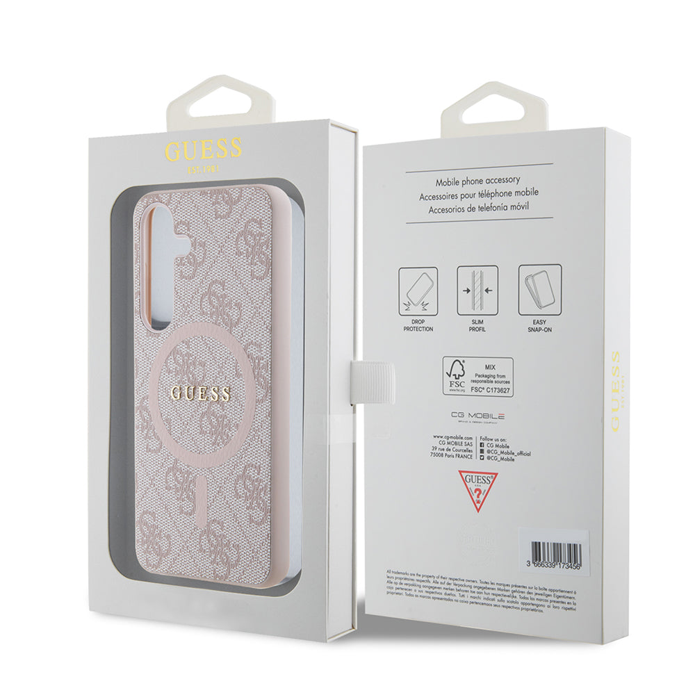MagSafe-kotelo Samsung Galaxy Z Flip7 F766:lle, Guess, 4G Collection, Pinkki