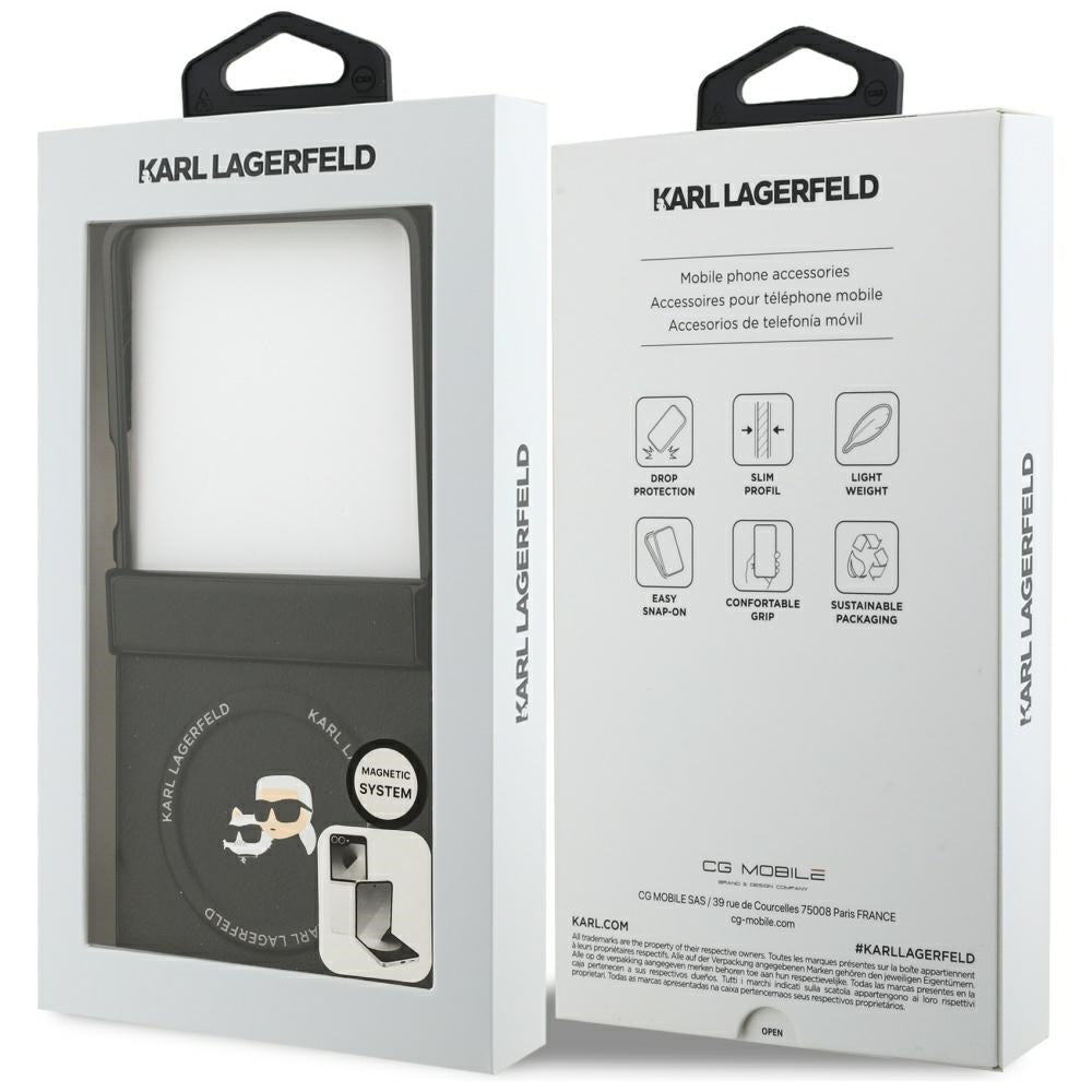 MagSafe-kotelo Samsung Galaxy Z Flip7 F766:lle, Karl Lagerfeld, Karl & Choupette Pins, Musta