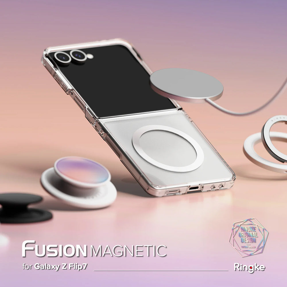 MagSafe-kuori Samsung Galaxy Z Flip7 F766:lle, Ringke, Fusion, Läpinäkyvä