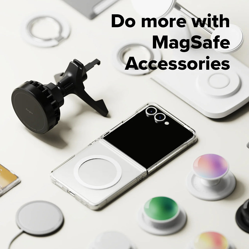 MagSafe-kuori Samsung Galaxy Z Flip7 F766:lle, Ringke, Fusion, Läpinäkyvä