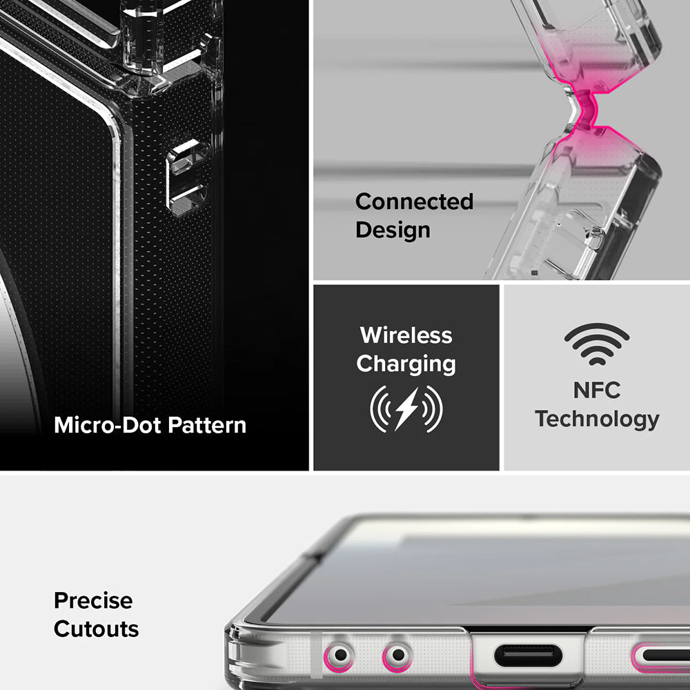 MagSafe-kuori Samsung Galaxy Z Flip7 F766:lle, Ringke, Fusion, Läpinäkyvä