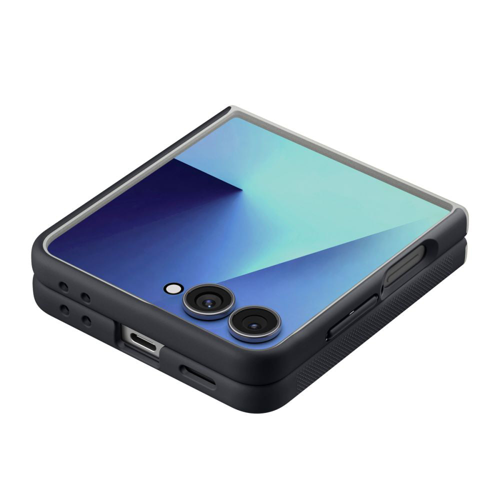 MagSafe-kotelo Samsung Galaxy Z Flip7 F766:lle, Spigen, Caseology Nano Pop, Musta ACS11158
