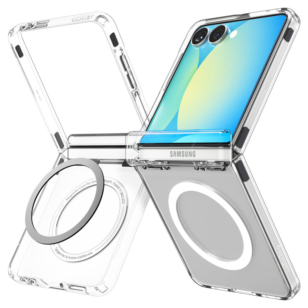 MagSafe-kotelo Samsung Galaxy Z Flip7 F766:lle, Spigen, Ultra Hybrid Pro, Läpinäkyvä ACS09559