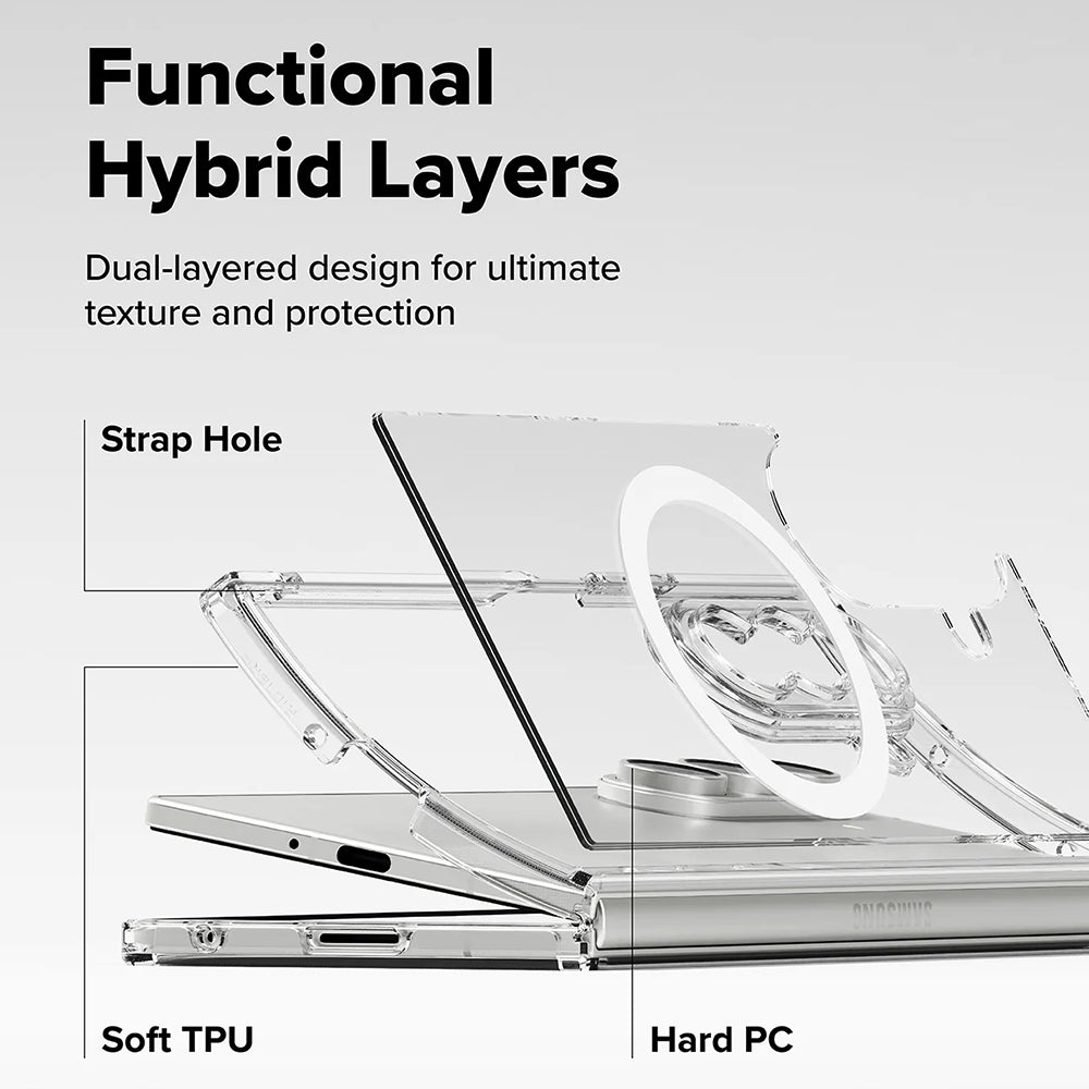 MagSafe-kuori Samsung Galaxy Z Fold7 F966:lle, Ringke, Fusion, Läpinäkyvä