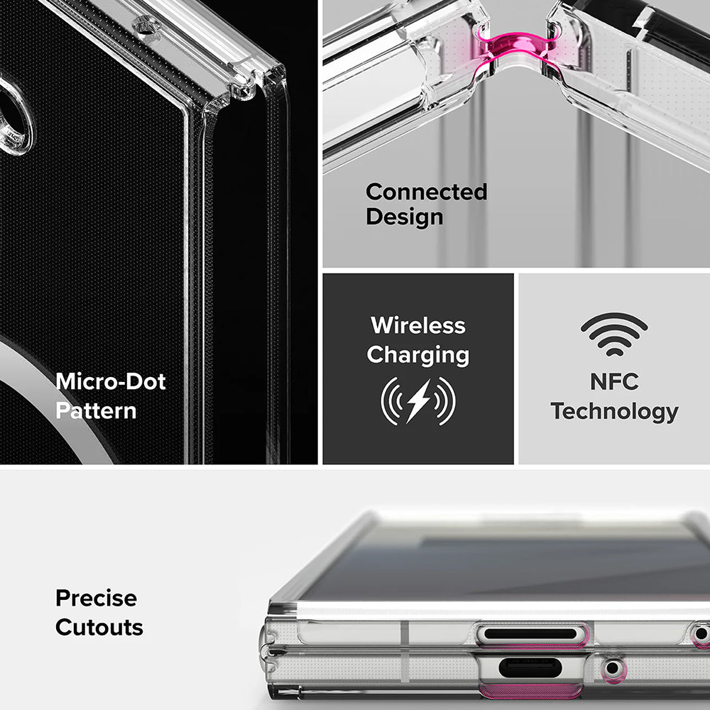 MagSafe-kuori Samsung Galaxy Z Fold7 F966:lle, Ringke, Fusion, Läpinäkyvä