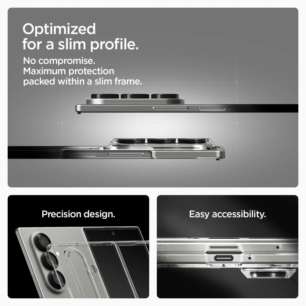MagSafe-kotelo Samsung Galaxy Z Fold7 F966:lle, Spigen, Air Skin, Läpinäkyvä ACS09545