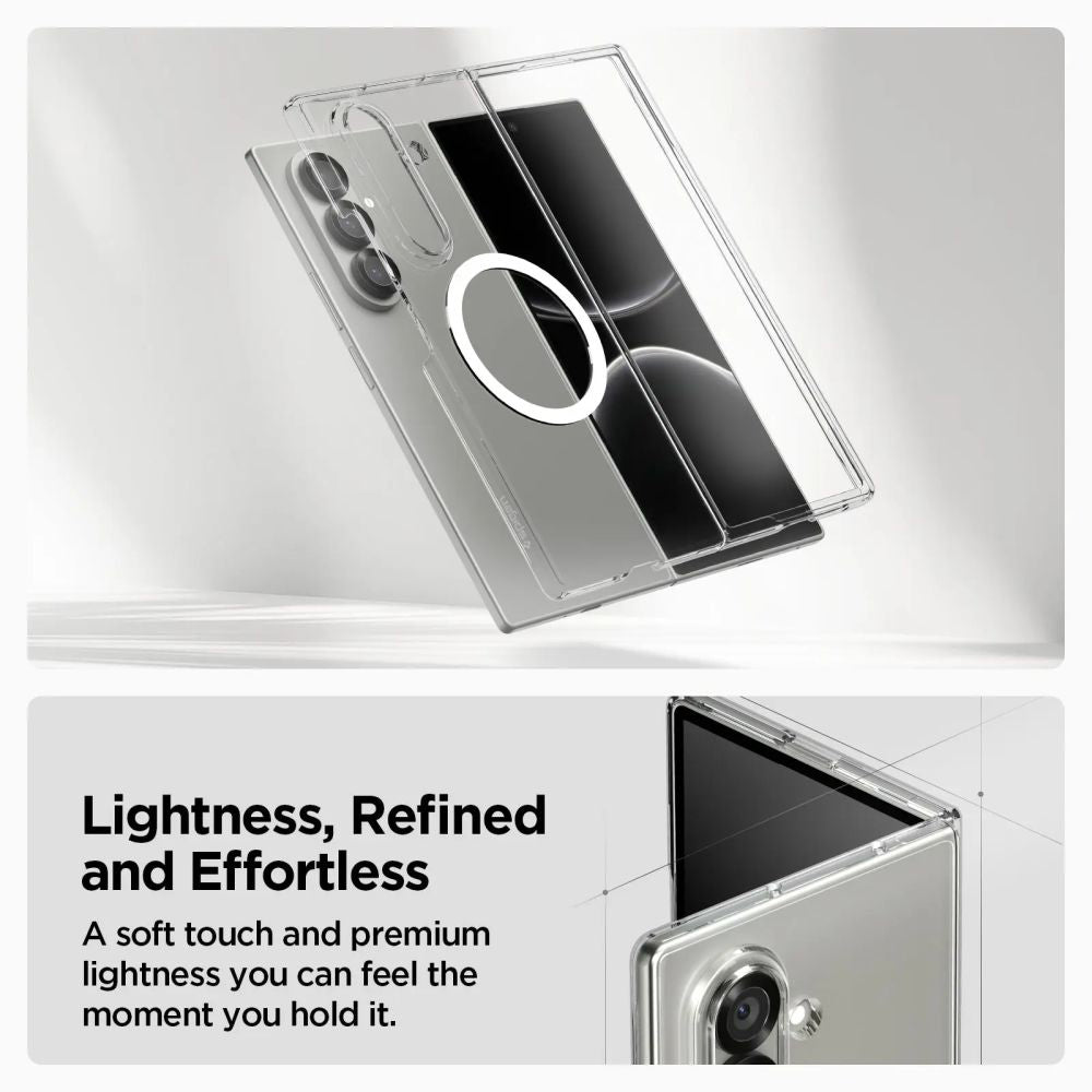 MagSafe-kotelo Samsung Galaxy Z Fold7 F966:lle, Spigen, Air Skin, Läpinäkyvä ACS09545
