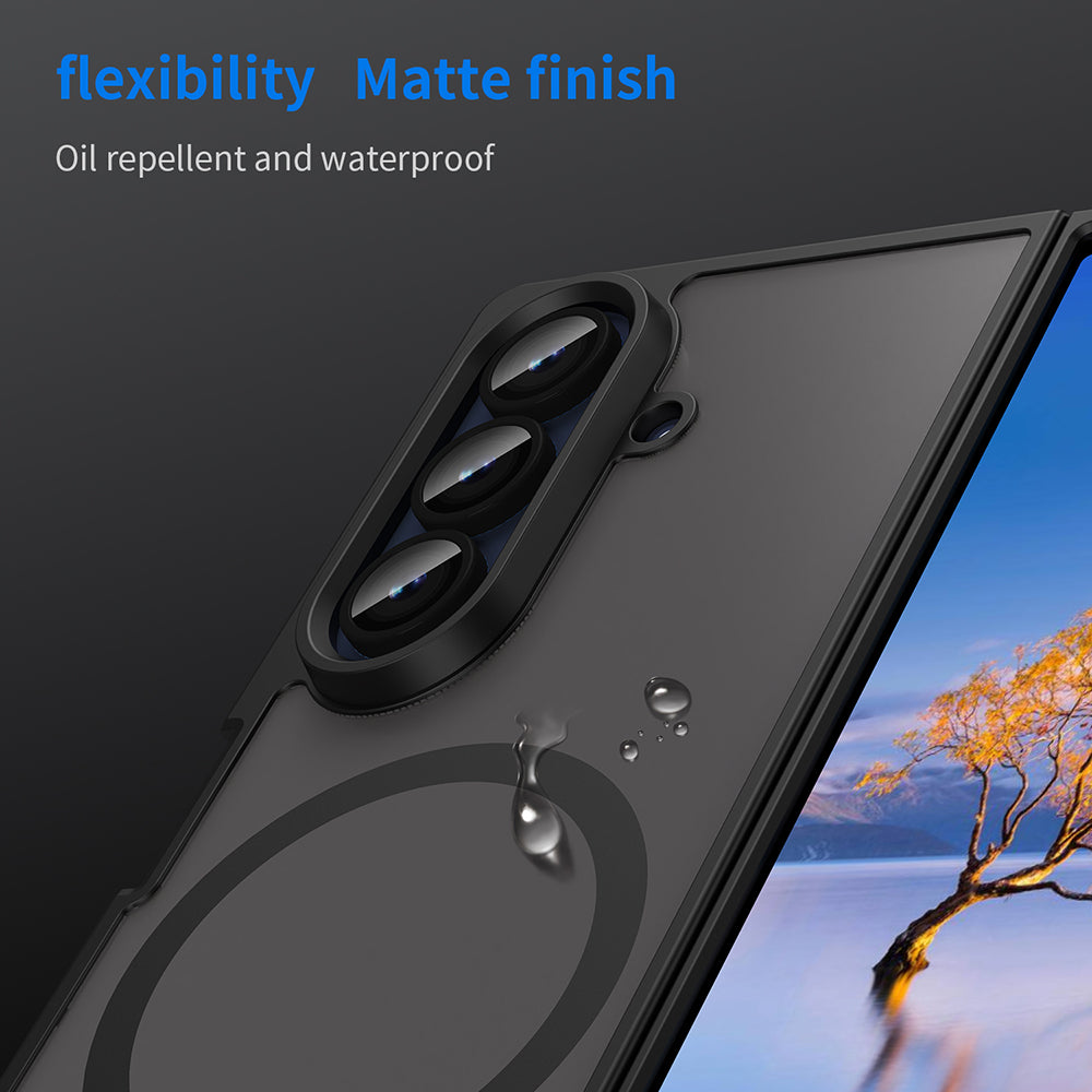 MagSafe Case for Samsung Galaxy Z Fold7 F966, Techsuit, HaloFrost II, Black