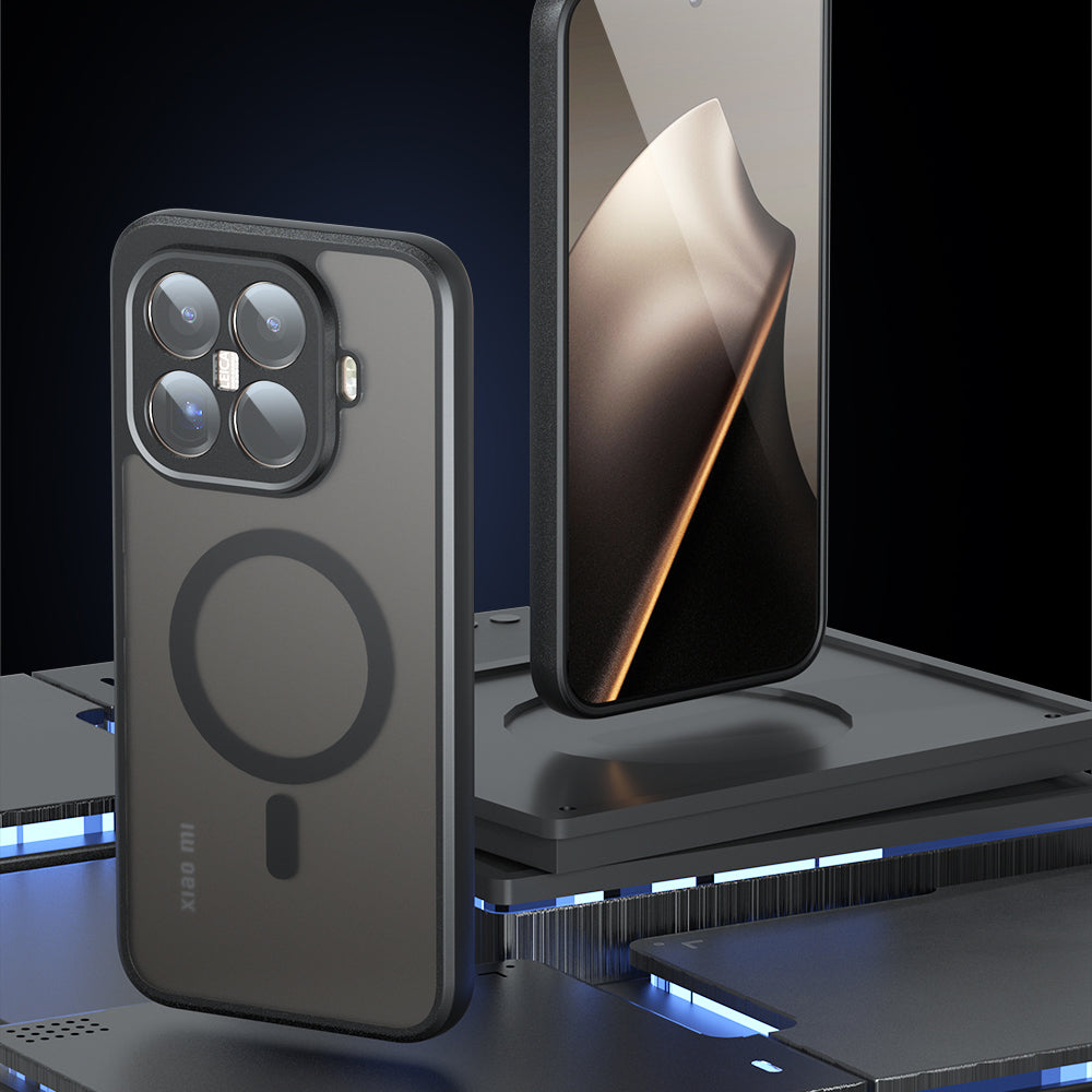 MagSafe-kotelo Xiaomi 15T:lle, Techsuit, PureFrost, Satinoitu Musta