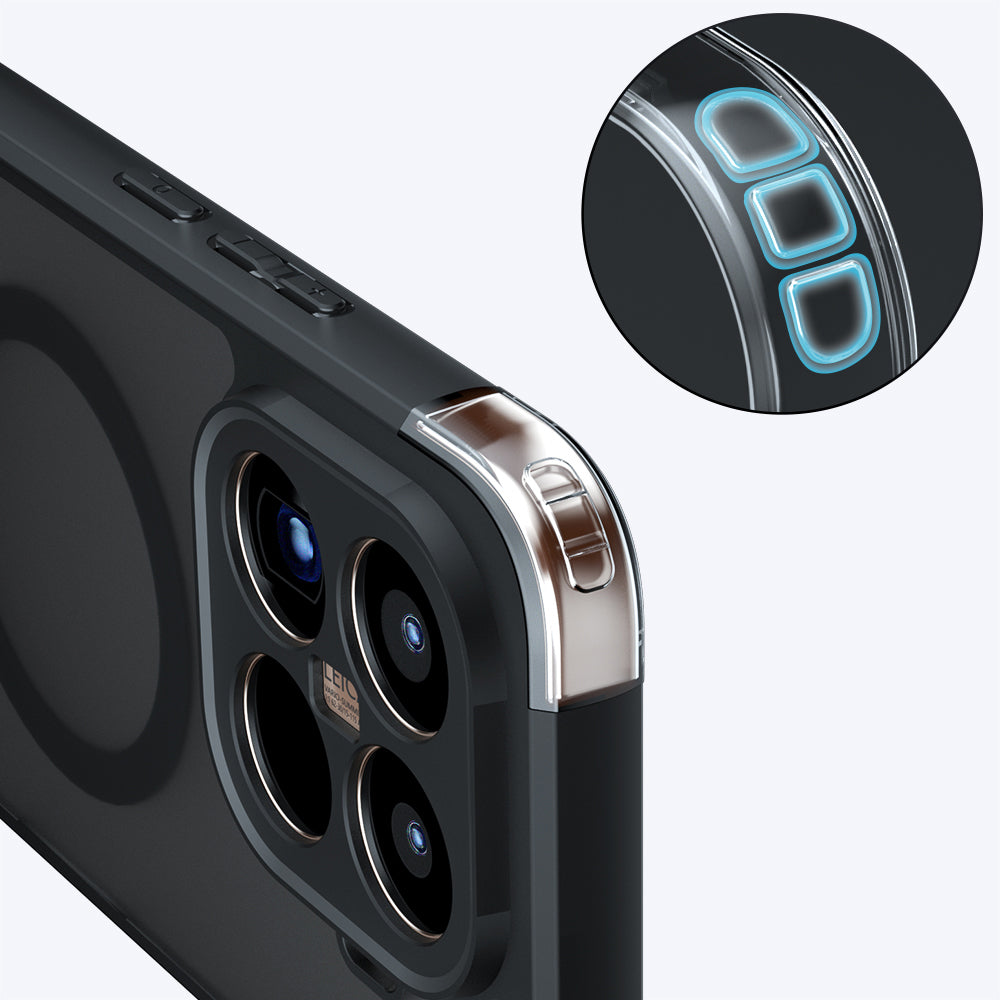 MagSafe-kotelo Xiaomi 15T:lle, Techsuit, PureFrost, Satinoitu Musta