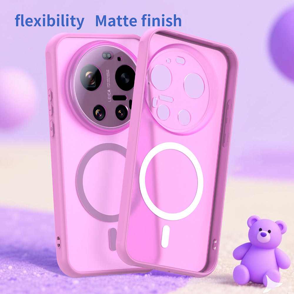 MagSafe-kotelo Xiaomi 17 Ultra, Techsuit, HaloFrost II, Vaaleanpunainen