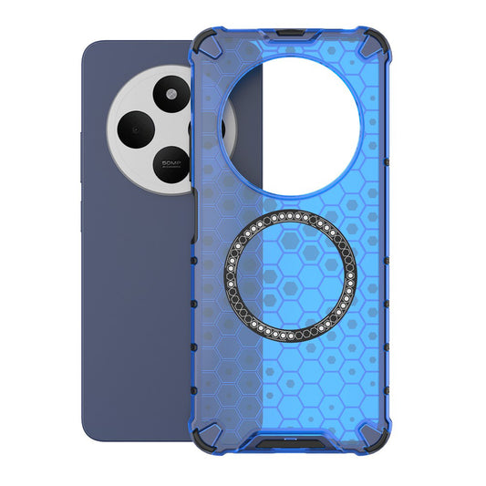 MagSafe-kuori Xiaomi Poco C75 / Redmi 14C:lle, Techsuit, HoneyComb Shield, Sininen