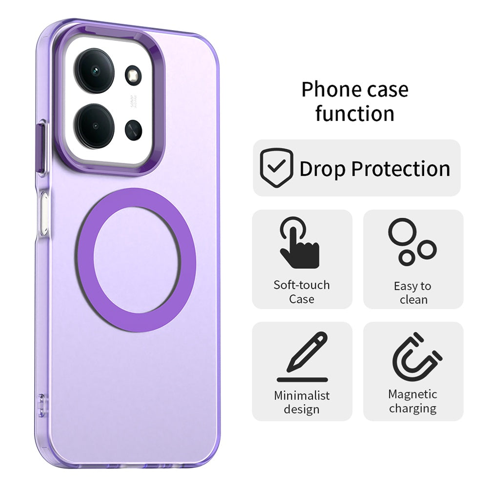 MagSafe-kuori Xiaomi Poco C85 4G / Redmi 15C 5G / 15C 4G:lle, Techsuit, CandyCase, Violetti