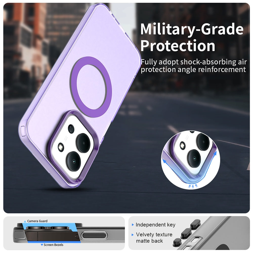MagSafe-kuori Xiaomi Poco C85 4G / Redmi 15C 5G / 15C 4G:lle, Techsuit, CandyCase, Violetti