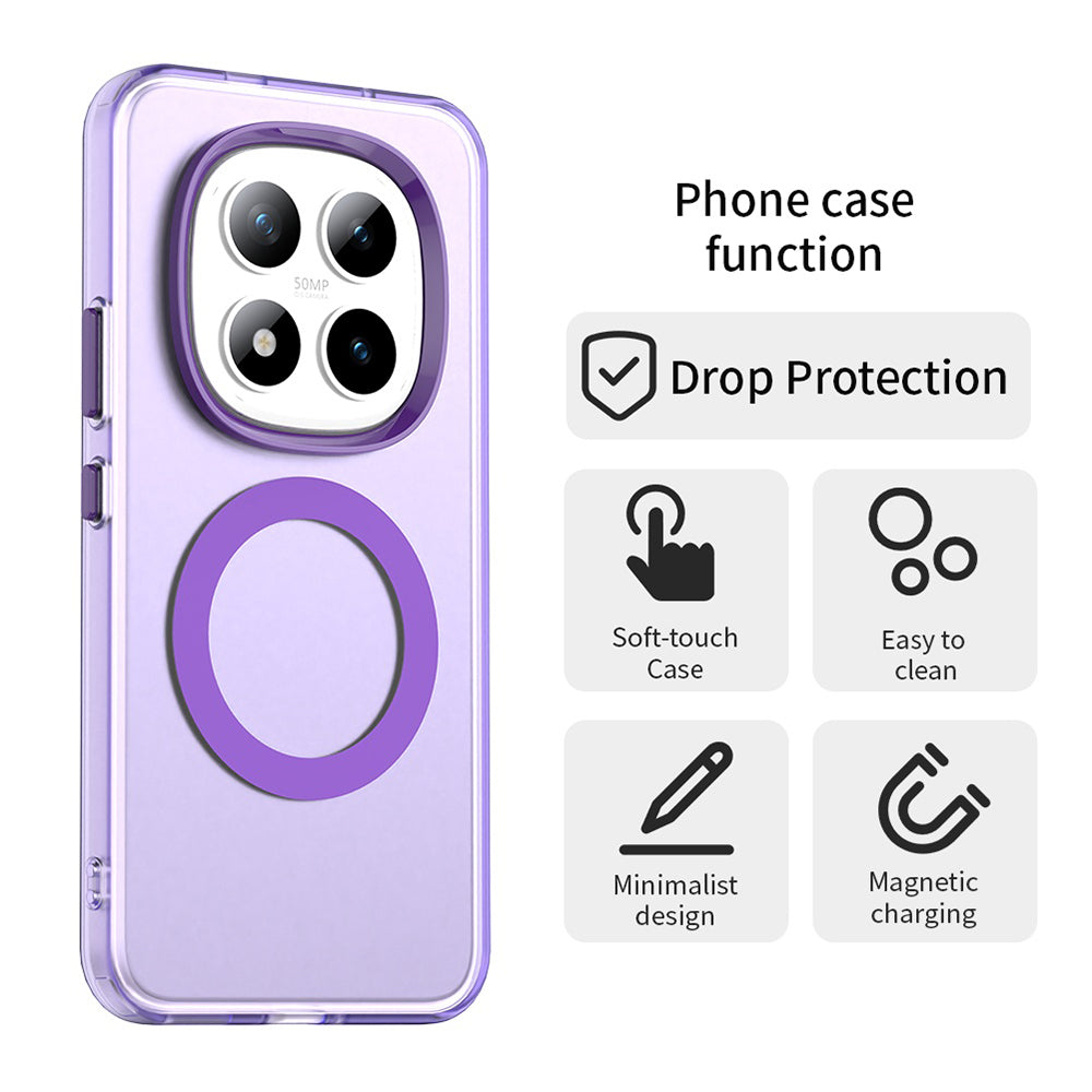 MagSafe-kotelo Xiaomi Poco M8 Pro / Redmi Note 15 Pro+ 5G, Techsuit, CandyCase, Violetti
