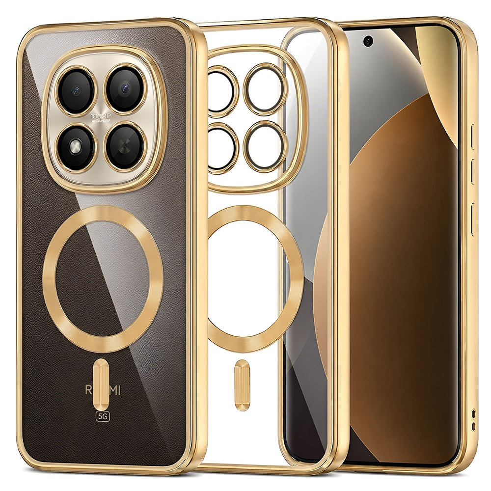 MagSafe-kuori Xiaomi Poco M8 Pro / Redmi Note 15 Pro+ 5G:lle, Techsuit, Luxury Crystal, Kultainen