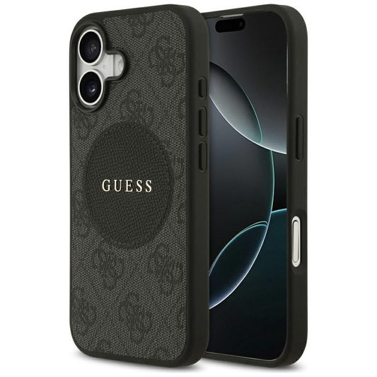 MagSafe-kotelo Apple iPhone 17:lle, Guess, 4G Circle Classic Logo, Musta