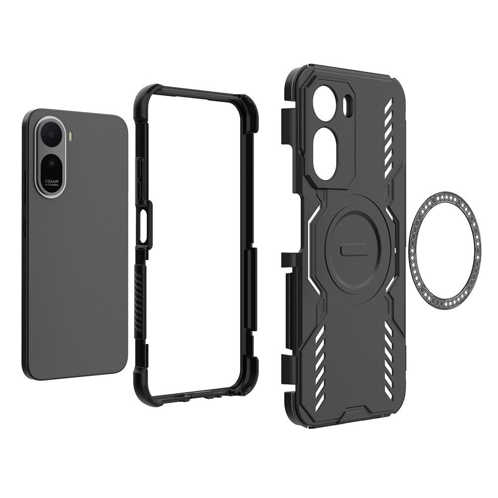 MagSafe-kuori Xiaomi Redmi A7 Pro 4G:lle, Techsuit, ArmorMag, Musta