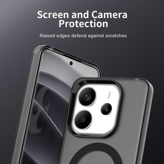 MagSafe-kuori Xiaomi Redmi Note 14 5G:lle, Techsuit, CandyCase, Musta