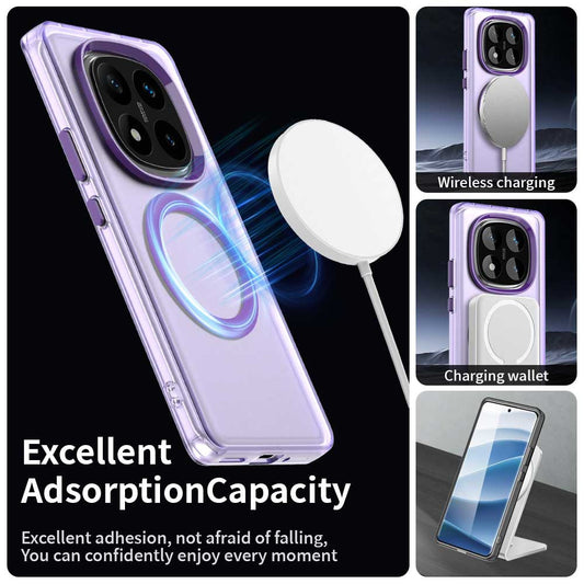 MagSafe-kuori Xiaomi Redmi Note 14 Pro 4G:lle, Techsuit, CandyCase, Violetti