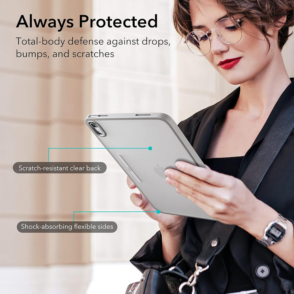 Suojakotelo Apple iPadille (2025) / (2022), ESR, Ascend Hybrid, Harmaa