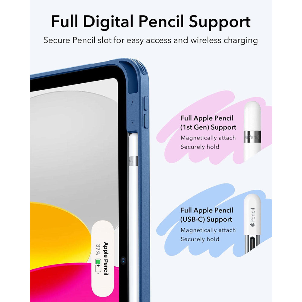 Suojakotelo Apple iPadille (2025) / (2022), ESR, Flip Hybrid, Sininen