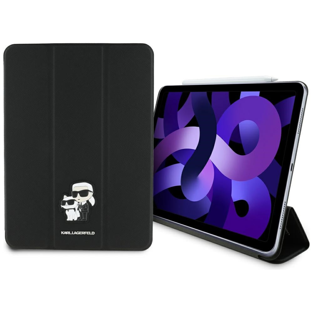Suojakotelo Apple iPad Air 11 (2025) / Air 11 (2024), Karl Lagerfeld, Saffiano Karl & Choupette, Musta