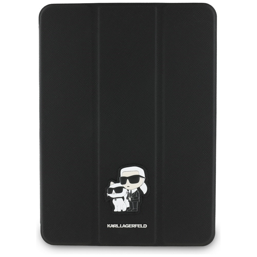 Suojakotelo Apple iPad Air 11 (2025) / Air 11 (2024), Karl Lagerfeld, Saffiano Karl & Choupette, Musta