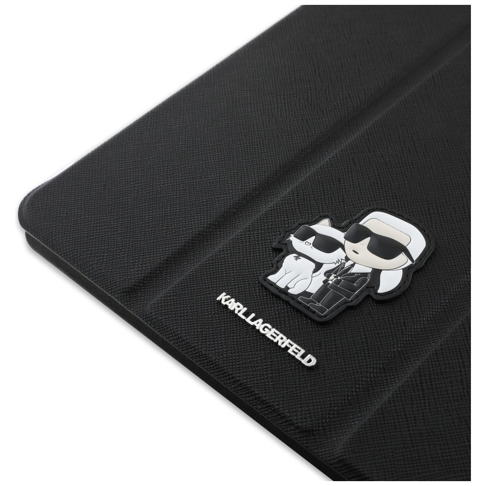 Suojakotelo Apple iPad Air 11 (2025) / Air 11 (2024), Karl Lagerfeld, Saffiano Karl & Choupette, Musta