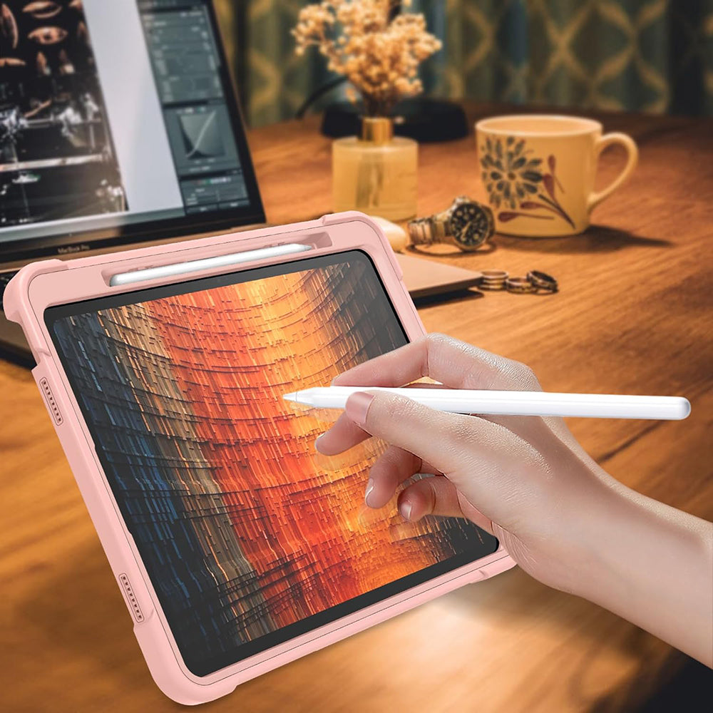 Kuori Apple iPad Air 13 (2026) / Air 13 (2025) / Air 13 (2024), Techsuit, Rugged TabShell, Vaaleanpunainen