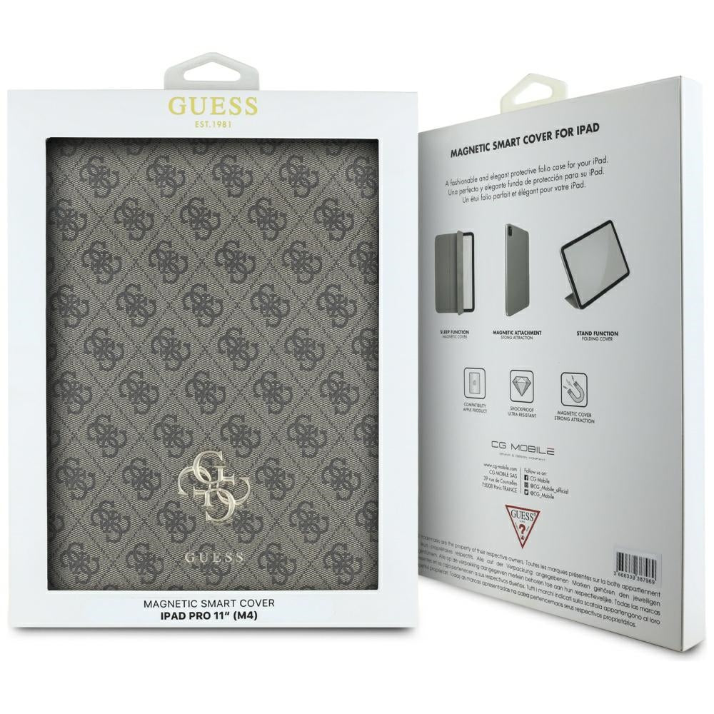 Suojakotelo Apple iPad Pro 11:lle (2024), Guess, 4G Big Logo, Ruskea