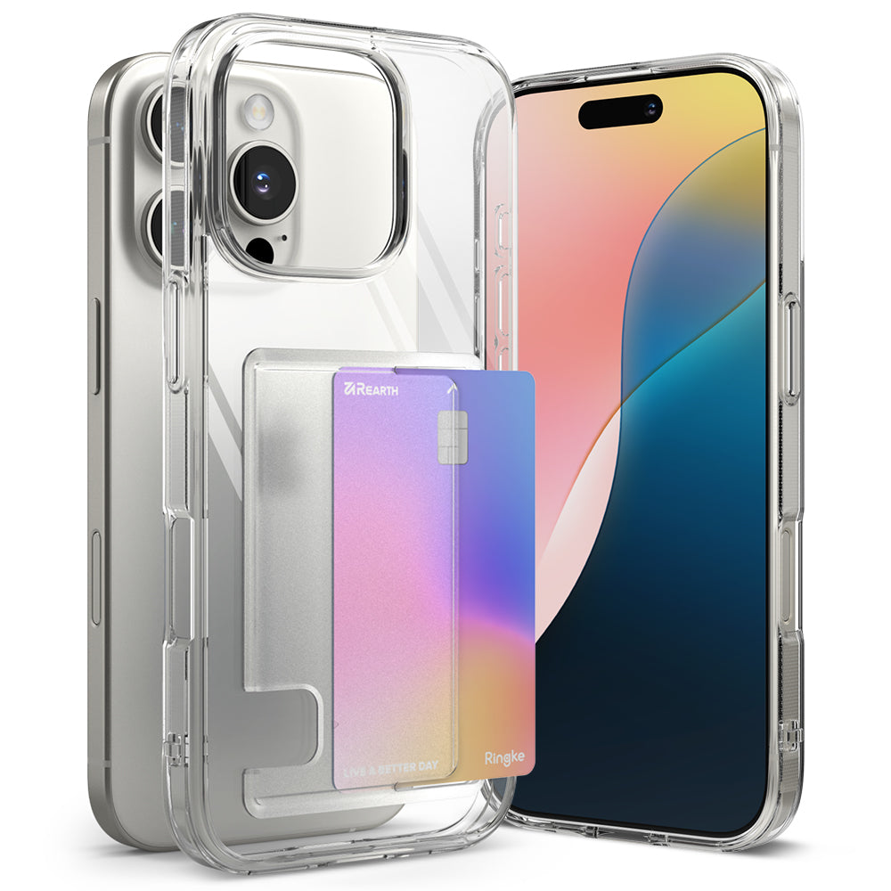 Kotelo Apple iPhone 16 Pro Max:lle, Ringke, Fusion Card, Läpinäkyvä