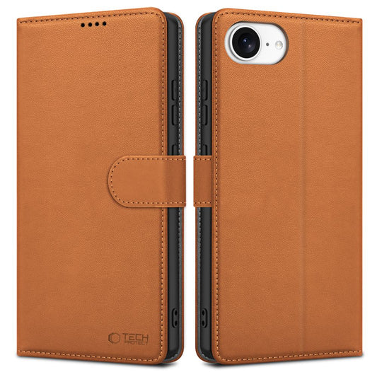 Kotelo Apple iPhone 16e:lle, Tech-Protect, Lompakko, Ruskea