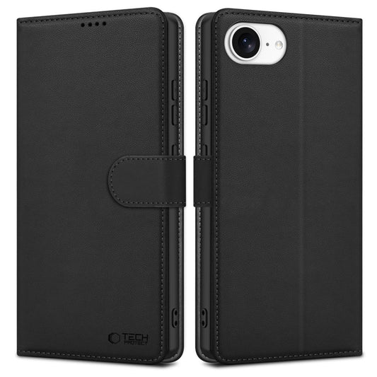 Suojakotelo Apple iPhone 16e:lle, Tech-Protect, Lompakko, Musta