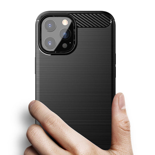 Kuori Apple iPhone 13 Pro:lle, Techsuit, Hiili, Musta